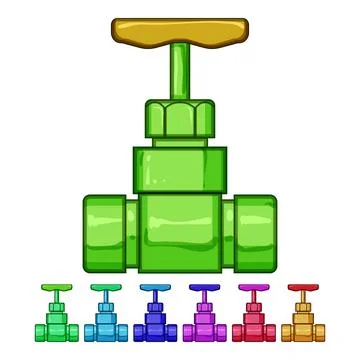 Pipe plumbing valve cartoon vector graphic Ilustración de archivo