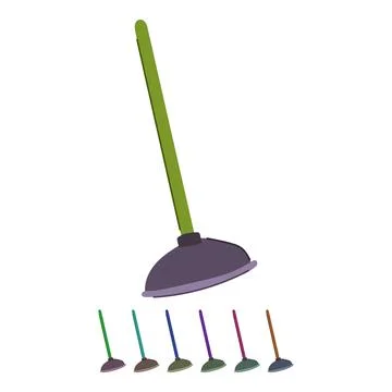 Pipe plunger vector cartoon graphic Stock Illustration