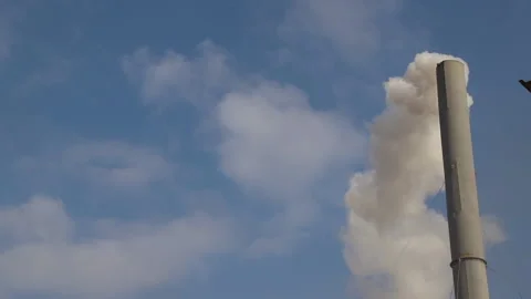 The pipe pollutes the atmosphere Stock Footage 223399725