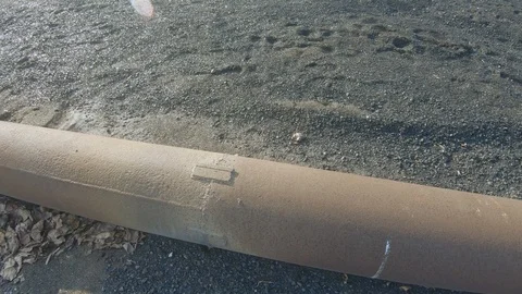 Pipe rusty and damaged 스톡 동영상 125072045