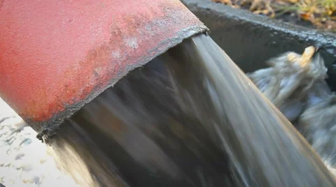 Pipe with sewage, Russia Stock Footage 43419040