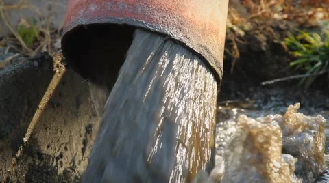 Pipe with sewage, Russia Stock Footage 43459294
