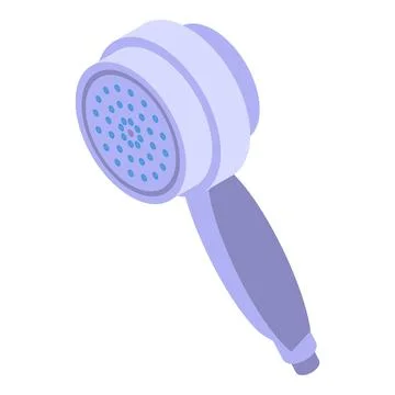 Pipe shower head icon isometric vector. Water bath Stock Illustration