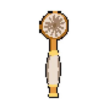 Pipe shower head pixel art vector illustration Stock Illustration