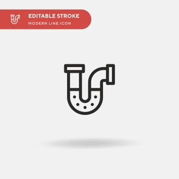 Pipe Simple vector icon. Illustration symbol design template for web mobile U Stock Illustration