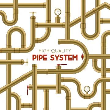 Pipe System Background Stock Illustration