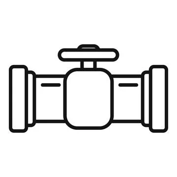 Pipe tap icon outline vector. Pipeline drain Stock Illustration