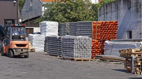 Pipe tubes storage Stock Photos