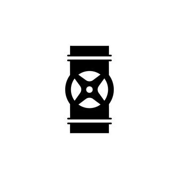 Pipe with a valve icon element of plumbing icon for mobile concept and web ap Illustrazione stock