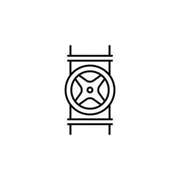 Pipe with a valve icon element of plumbing icon for mobile concept and web ap Illustrazione stock