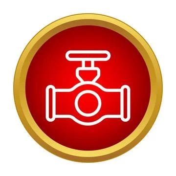 Pipe valve icon representing industrial infrastructure control Stock Illustration