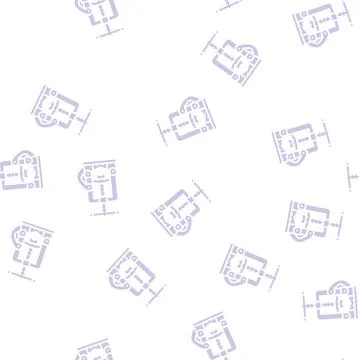 Pipe vice glyph seamless pattern Stock Illustration