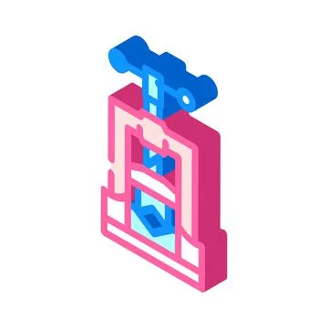 Pipe vice isometric icon vector illustration Stock Illustration