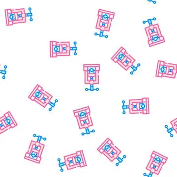 Pipe vice vector seamless pattern Stock Illustration