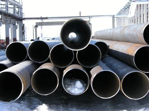 Pipe warehouse. Stock Photos