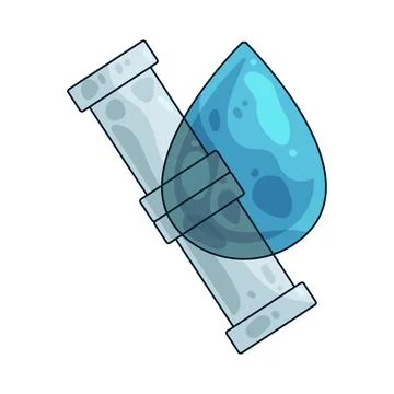 Pipe With Water Drop illustration Stock Illustration
