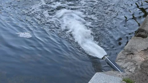 A pipe with water Stock Footage 131090182