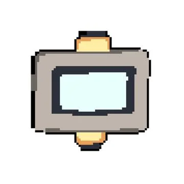 Pipe water gas meter pixel art vector illustration 库存插图