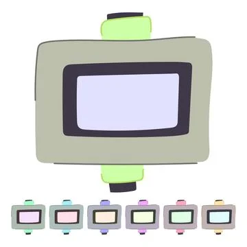 Pipe water gas meter vector cartoon graphic 库存插图