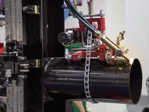 Pipe welding machine Stock Photos