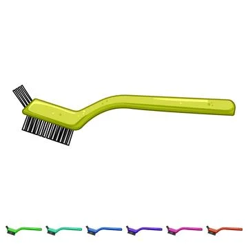 Pipe wire brush cartoon vector graphic Stock Illustration