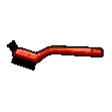 Pipe wire brush pixel art vector illustration Stock Illustration