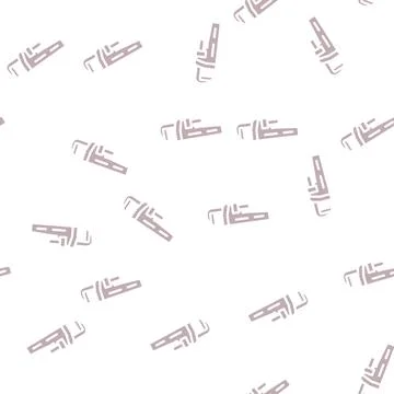 Pipe wrench glyph vector seamless pattern Stock Illustration