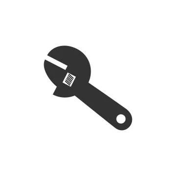 Pipe wrench icon flat Illustrazione stock