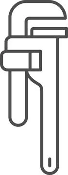 Pipe wrench icon. Stock Illustration