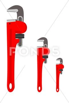 Pipe wrench Stock Illustration