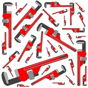 Pipe wrench pattern pipe wrench pattern, vector art illustration Copyright... Stock Photos