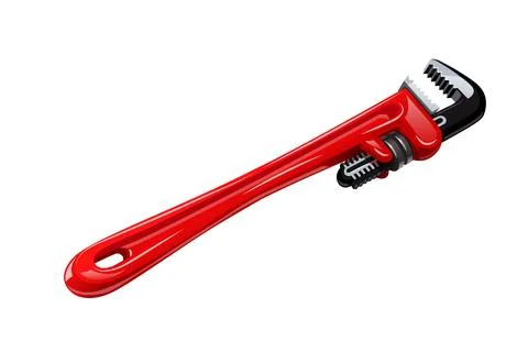 Pipe wrench. Plumber tool. Eps10 vector illustration. Stock Illustration