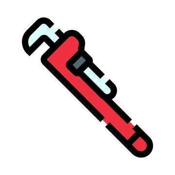 Pipe wrench tool adjusting for plumbing repair icon Stock Illustration