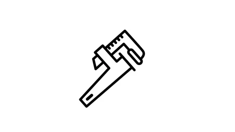 Pipe Wrench Tool Icon Stock Footage 340307303