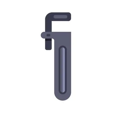 Pipe wrench tool icon for plumbing and repair work Stock Illustration