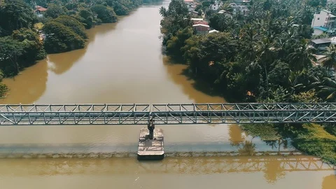 Pipeline across River 2 Video stock 123087147