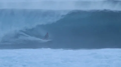 Pipeline Barrel in Hawaii Stock Footage 36668936
