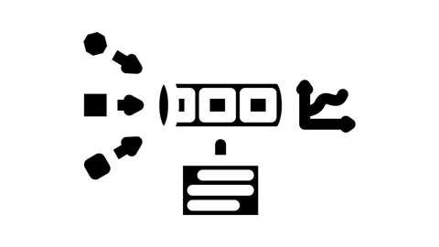Pipeline big data glyph icon animation Stock Footage 326736055