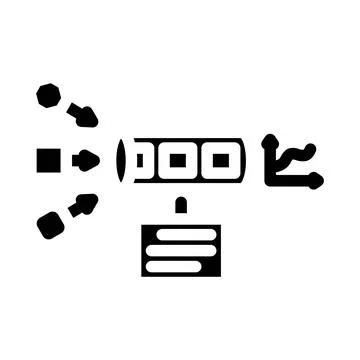 Pipeline big data glyph icon vector illustration イラスト素材
