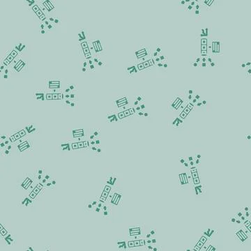 Pipeline big data glyph vector seamless pattern Stock Illustration