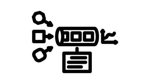 Pipeline big data line icon animation Stock Footage 326752076