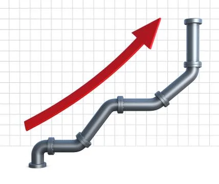 Pipeline chart Illustrazione stock