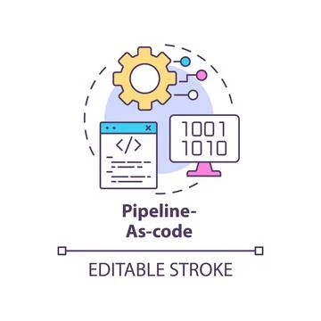 Pipeline-as-code concept icon イラスト素材