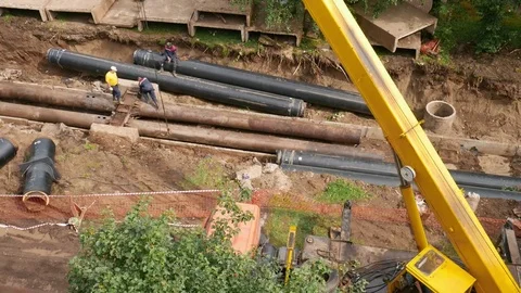 Pipeline construction Stock Footage 78727401