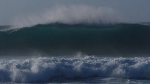 Pipeline Giant Waves Hawaii Stock Footage 100998558