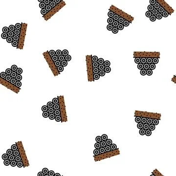 Pipeline heap vector seamless pattern Stock Illustration