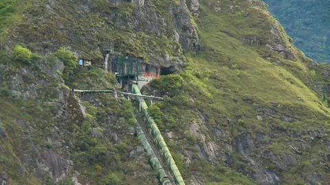 A pipeline in the hills Stock Footage 110362079