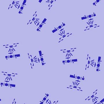 Pipeline inspection drone glyph vector seamless pattern Illustrazione stock
