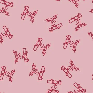 Pipeline inspection drone line vector seamless pattern イラスト素材