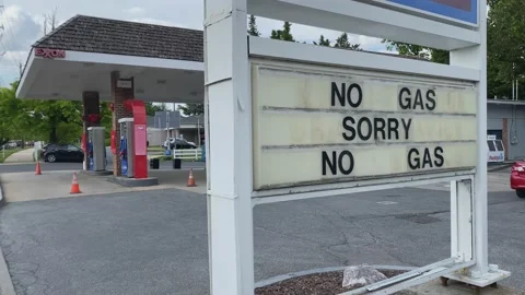 Pipeline Ransomware Hack Causes Gas Shortage Video stock 154503202